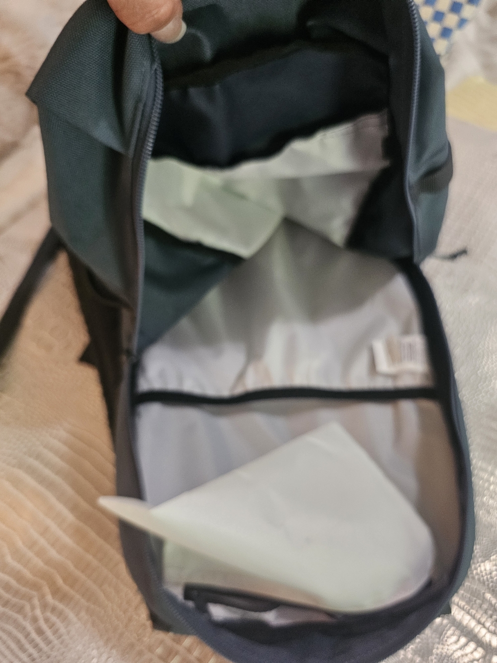 Quechua Gray Compact Daypack with Light Interior